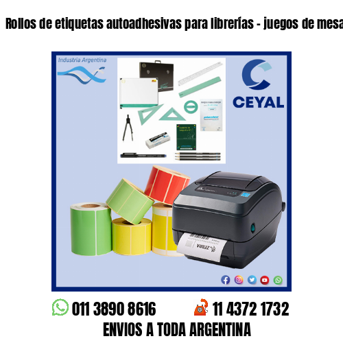 Rollos de etiquetas autoadhesivas para librerías – juegos de mesa