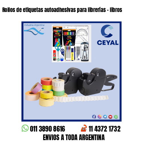 Rollos de etiquetas autoadhesivas para librerías - libros