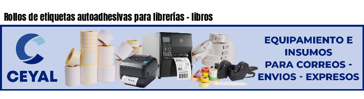 Rollos de etiquetas autoadhesivas para librerías - libros