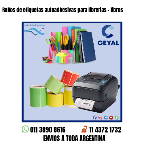 Rollos de etiquetas autoadhesivas para librerías - libros