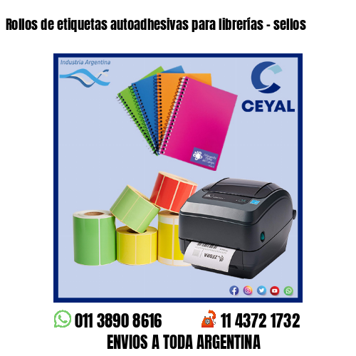 Rollos de etiquetas autoadhesivas para librerías - sellos