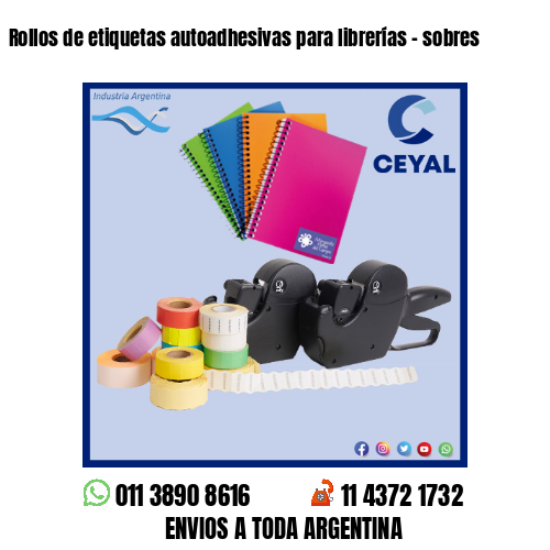 Rollos de etiquetas autoadhesivas para librerías – sobres