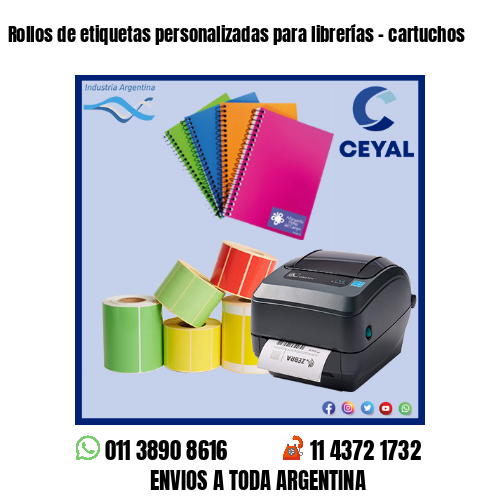 Rollos de etiquetas personalizadas para librerías – cartuchos