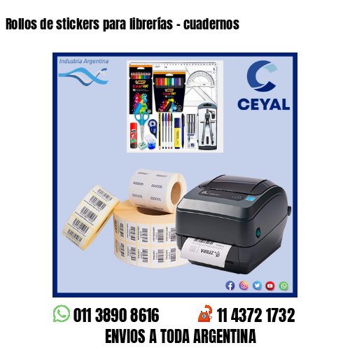 Rollos de stickers para librerías – cuadernos