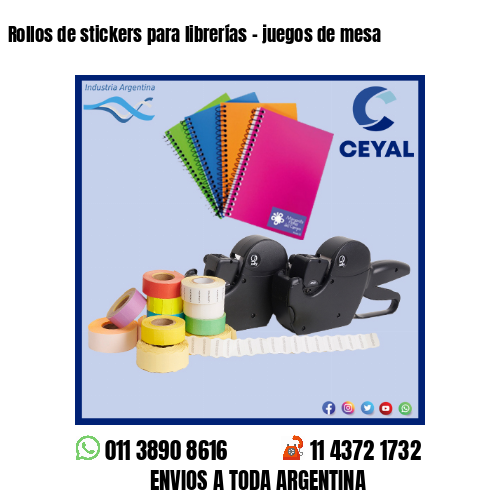 Rollos de stickers para librerías – juegos de mesa