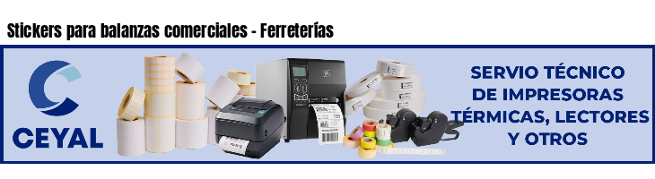 Stickers para balanzas comerciales - Ferreterías