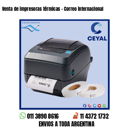 Venta de impresoras térmicas – Correo internacional