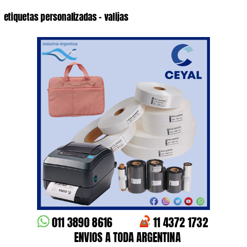 etiquetas personalizadas - valijas