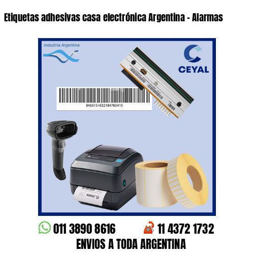 Etiquetas adhesivas casa electrónica Argentina – Alarmas