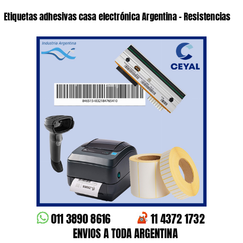 Etiquetas adhesivas casa electrónica Argentina - Resistencias