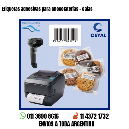 Etiquetas adhesivas para chocolaterías – cajas