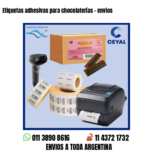 Etiquetas adhesivas para chocolaterías – envios