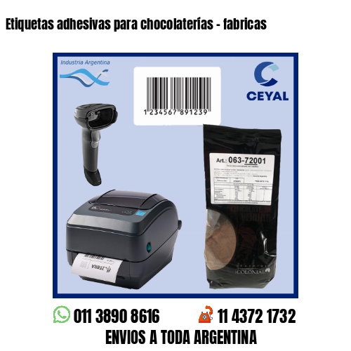 Etiquetas adhesivas para chocolaterías – fabricas