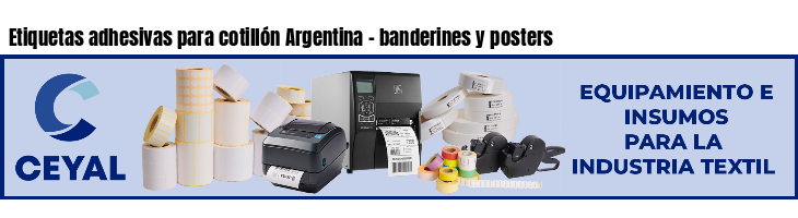 Etiquetas adhesivas para cotillón Argentina - banderines y posters