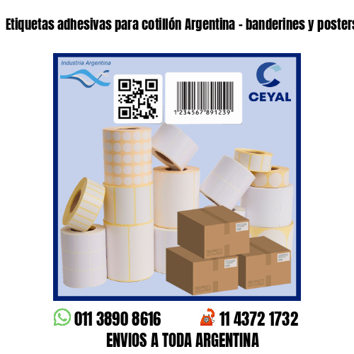 Etiquetas adhesivas para cotillón Argentina – banderines y posters