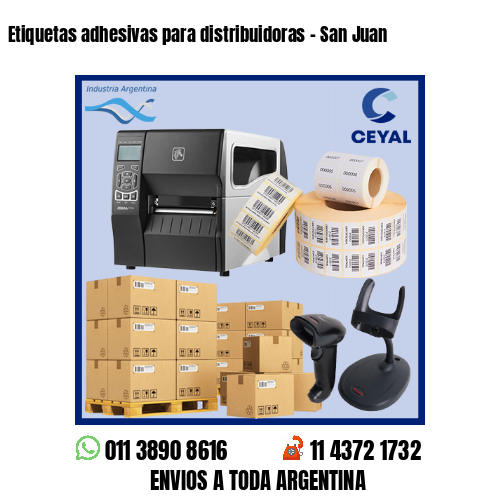 Etiquetas adhesivas para distribuidoras – San Juan