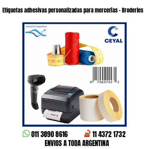 Etiquetas adhesivas personalizadas para mercerías - Broderies