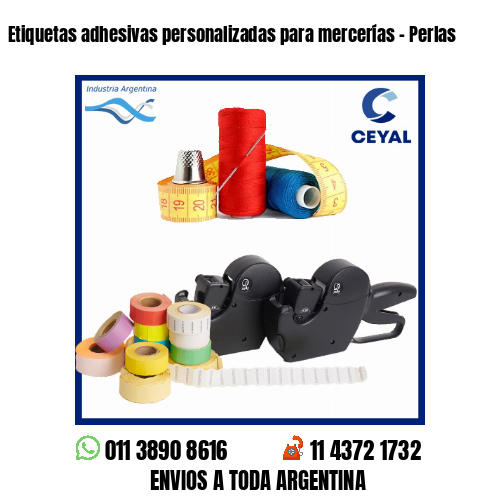 Etiquetas adhesivas personalizadas para mercerías – Perlas