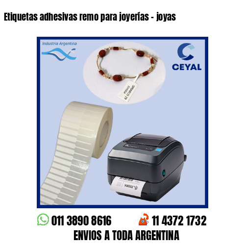 Etiquetas adhesivas remo para joyerías - joyas