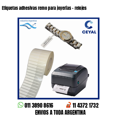 Etiquetas adhesivas remo para joyerías – relojes