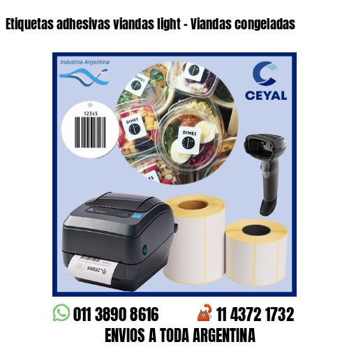 Etiquetas adhesivas viandas light – Viandas congeladas