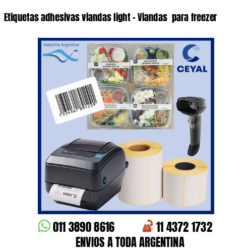 Etiquetas adhesivas viandas light – Viandas  para freezer