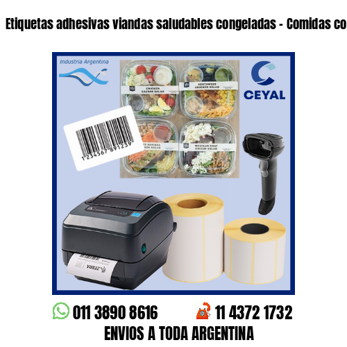 Etiquetas adhesivas viandas saludables congeladas - Comidas congeladas