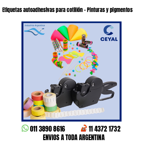 Etiquetas autoadhesivas para cotillón - Pinturas y pigmentos