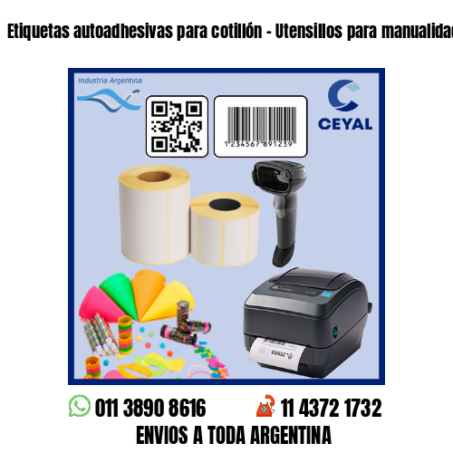 Etiquetas autoadhesivas para cotillón – Utensillos para manualidades