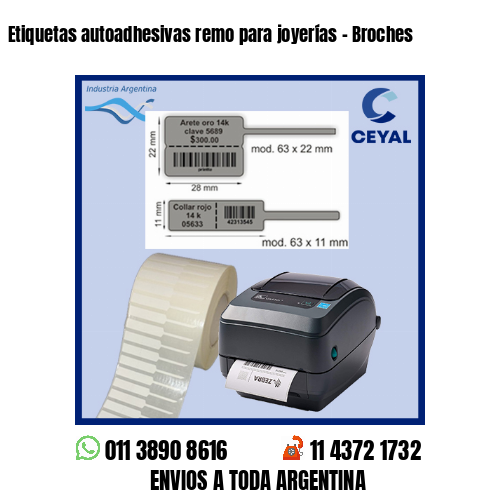 Etiquetas autoadhesivas remo para joyerías - Broches