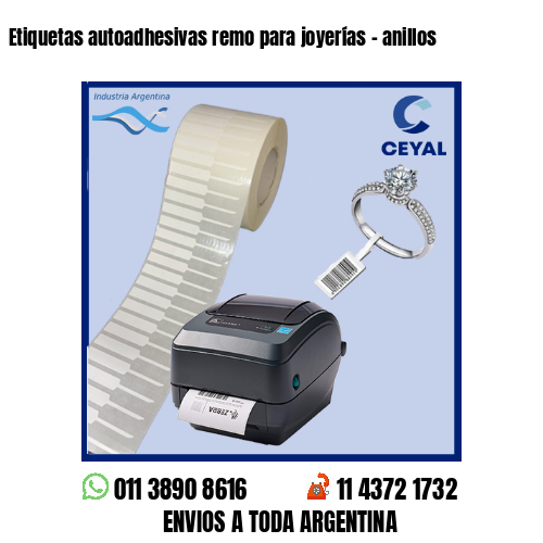 Etiquetas autoadhesivas remo para joyerías - anillos