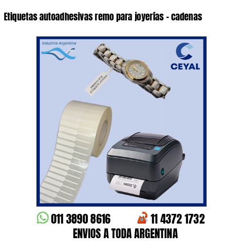 Etiquetas autoadhesivas remo para joyerías – cadenas