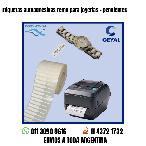 Etiquetas autoadhesivas remo para joyerías - pendientes