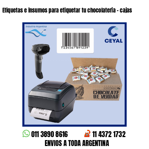 Etiquetas e insumos para etiquetar tu chocolatería - cajas