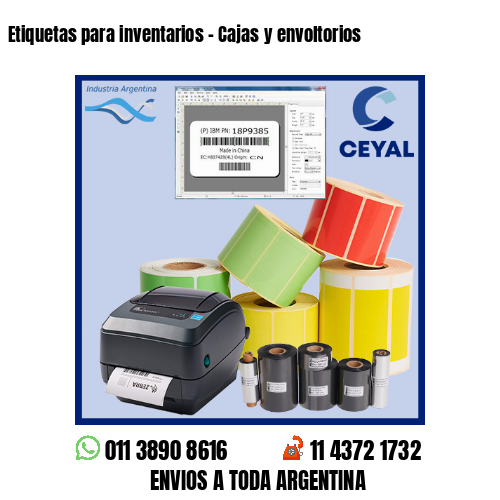 Etiquetas para inventarios – Cajas y envoltorios