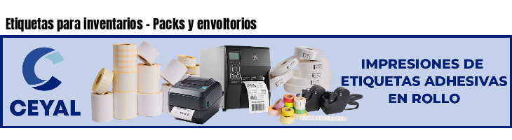 Etiquetas para inventarios - Packs y envoltorios