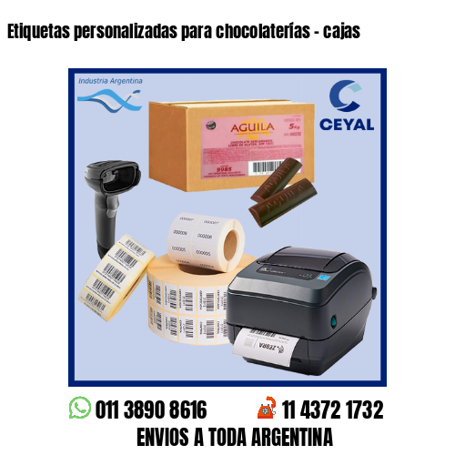 Etiquetas personalizadas para chocolaterías - cajas