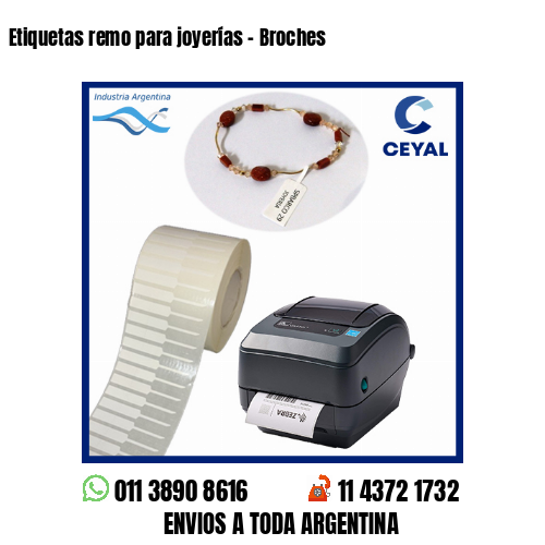 Etiquetas remo para joyerías - Broches