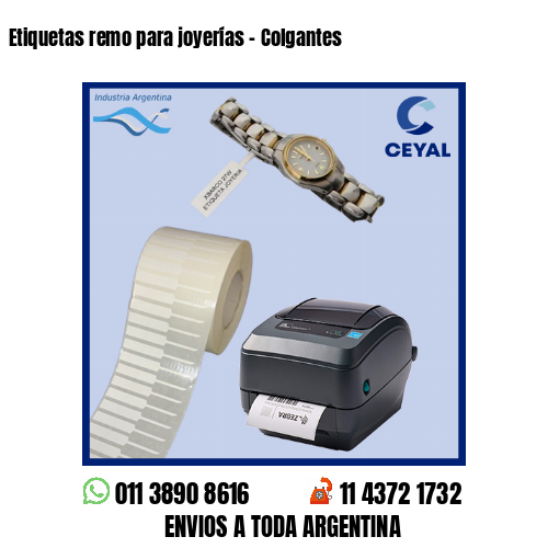 Etiquetas remo para joyerías - Colgantes