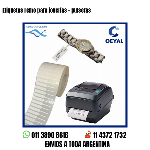 Etiquetas remo para joyerías – pulseras