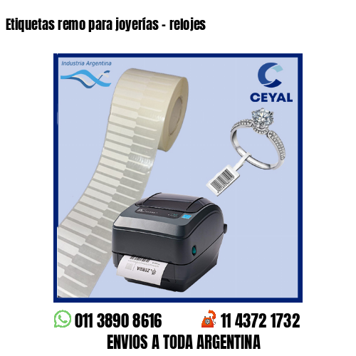 Etiquetas remo para joyerías - relojes