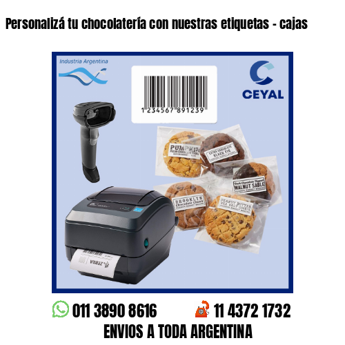 Personalizá tu chocolatería con nuestras etiquetas - cajas