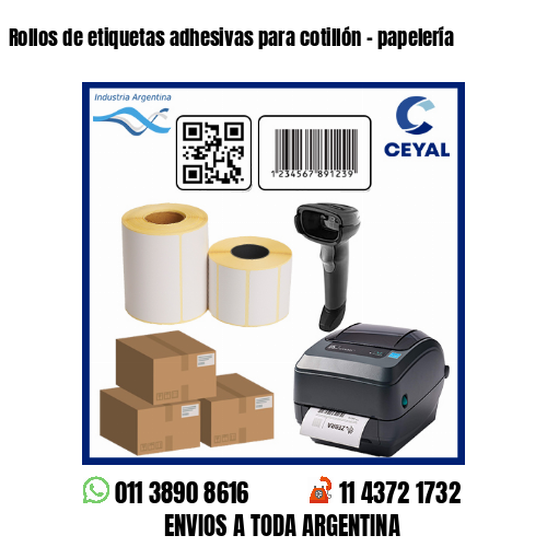 Rollos de etiquetas adhesivas para cotillón – papelería