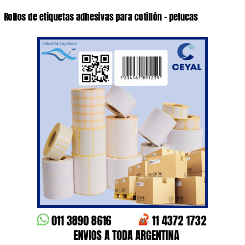 Rollos de etiquetas adhesivas para cotillón – pelucas