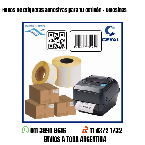 Rollos de etiquetas adhesivas para tu cotillón - Golosinas