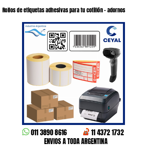 Rollos de etiquetas adhesivas para tu cotillón – adornos