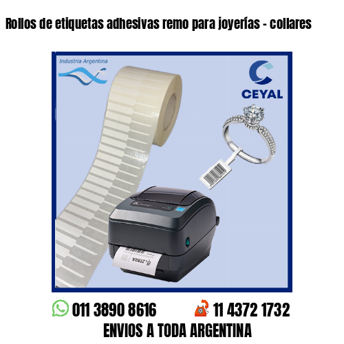 Rollos de etiquetas adhesivas remo para joyerías – collares