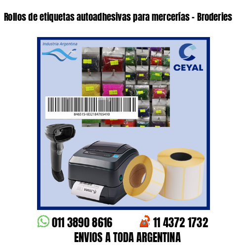 Rollos de etiquetas autoadhesivas para mercerías - Broderies