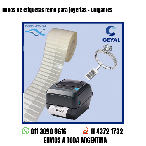 Rollos de etiquetas remo para joyerías - Colgantes