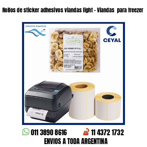 Rollos de sticker adhesivos viandas light – Viandas  para freezer